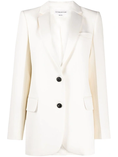 Victoria Beckham Women's Wool Crepe Single-breasted Blazer In Ivory