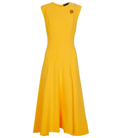 Proenza Schouler Women's A-line Tiered Matte Crepe Dress In Sun/yellow