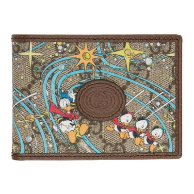 Gucci Multicolor Disney Edition Gg Donald Duck Rocket Wallet In 8679 Be.eb.
