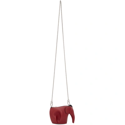Loewe Red Mini Elephant Bag In 7695 Rouge
