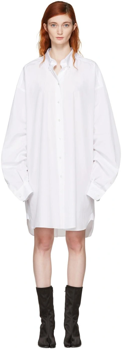 Maison Margiela White Oversized Shirt Dress