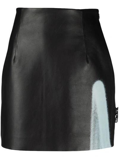 Off-white Black Leather Mini Skirt Nd Off White Donna 42
