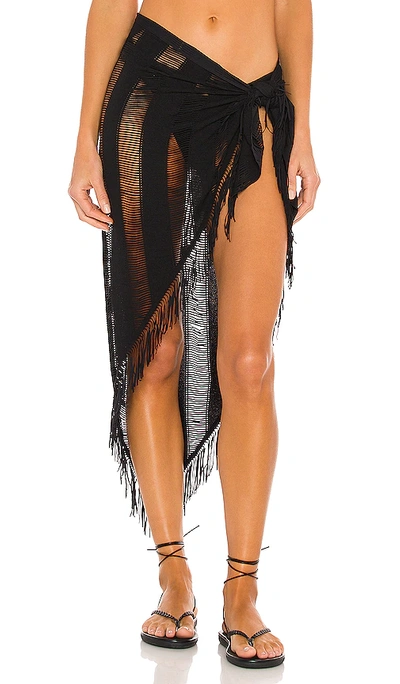 Beach Bunny Haute Summer Midi Pareo In Black