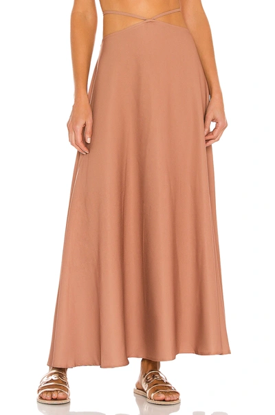 Agua Bendita X Revolve Opal Skirt In Brown