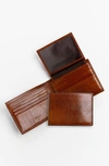 Bosca Id Passcase Wallet In Amber