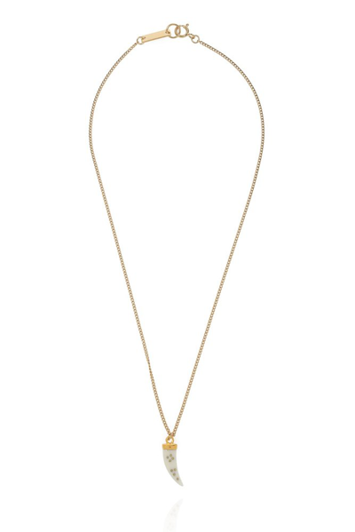Isabel Marant Aimable Horn-pendant Necklace In Gold