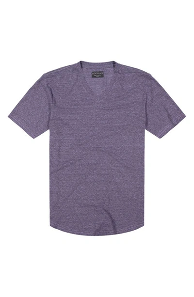 Goodlife Overdyed Triblend Scallop V-neck T-shirt In Purple Haze