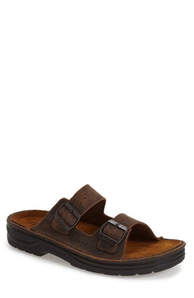 Naot Mikael Slide Sandal In Crazy Horse Leather
