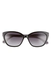 Kate Spade Phillipa 54mm Gradient Cat Eye Sunglasses In Black/ Dark Grey