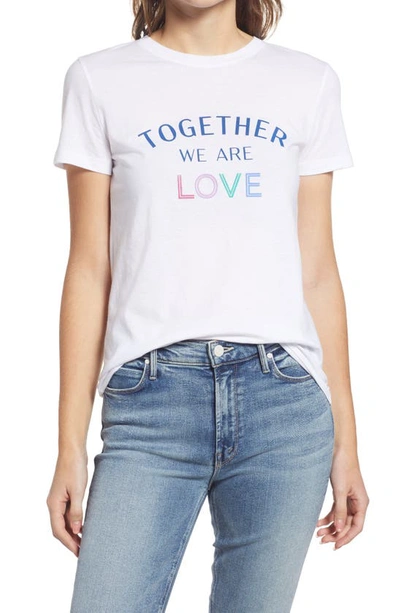 Halogenr Halogen We Are Love Graphic Tee In White
