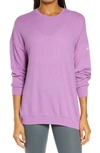 Alo Yoga Soho Crewneck Pullover Sweatshirt In Electric Violet