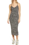 Afrm Amina Sleeveless Midi Dress In Spring Leopard