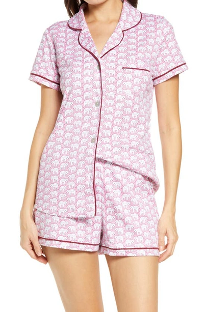 Roller Rabbit Hathi Short Pajamas In Pink