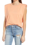 Endless Rose Padded Shoulder T-shirt In Orange