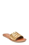 Beach By Matisse Coconuts By Matisse Cabana Slide Sandal In Gold Zebra Suede