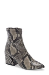 Steve Madden Edith Bootie In Natural Snake Print