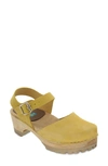 Mia Freja Platform Clog In Yellow Leather