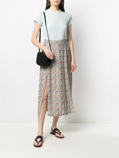 Apc Denise Embroidered Logo T-shirt In Light Green