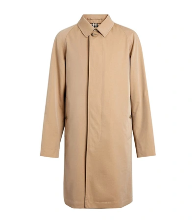 Burberry Concealed Mid-length Coat In Beige