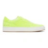 Common Projects Men's Achilles Fluo Suede Low-top Sneakers In Yellow