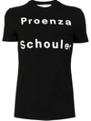 Proenza Schouler White Label Logo-print Short-sleeved T-shirt In Black