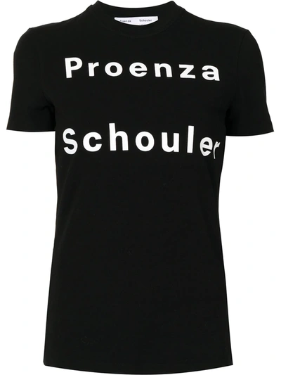 Proenza Schouler White Label Logo-print Short-sleeved T-shirt In Black