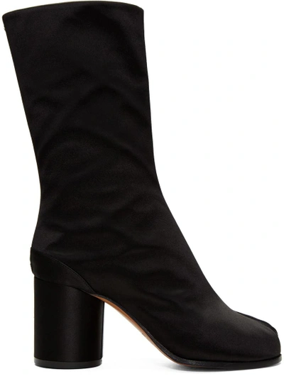 Maison Margiela Black Satin Tabi Boots