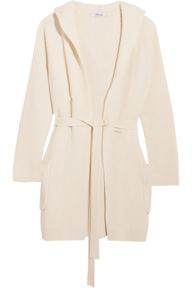 Max Mara Hooded Ribbed Wool And Cashmere-blend Cardigan | ModeSens
