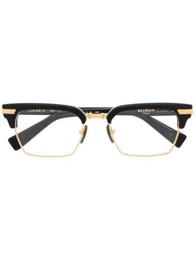 Balmain Legion Ii Rectangular Frame Glasses In Black