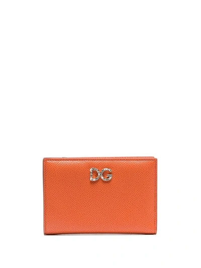 Dolce E Gabbana Women's Orange Leather Wallet