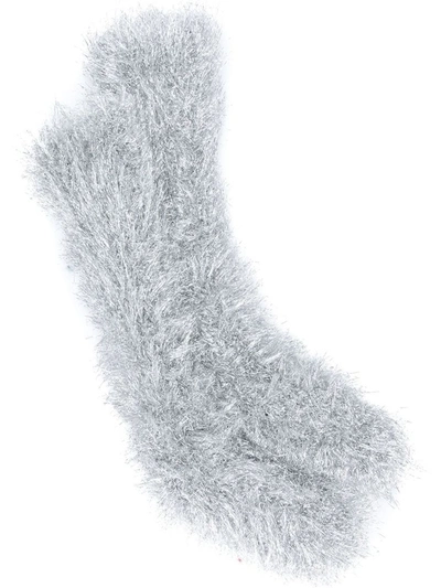 Maison Margiela Women's Silver Polyester Socks