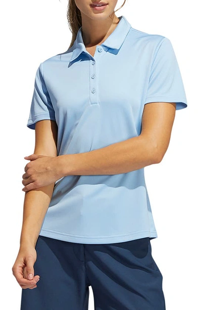 Adidas Golf Performance Primegreen Polo In Clear Sky