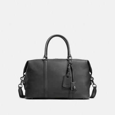 Coach Explorer Bag In Pebble Leather In : Black Antique Nickel/black