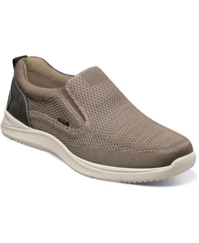 Nunn Bush Men's Conway Knit Athletic Style Moc Toe Slip-on Loafer In Taupe Multi Knit