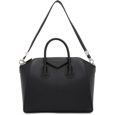 Givenchy Black Medium Antigona Bag In 001 Black