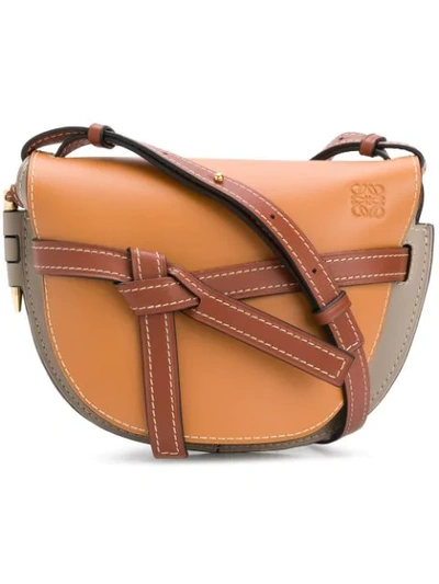 Loewe Knot Detail Shoulder Bag In Brown
