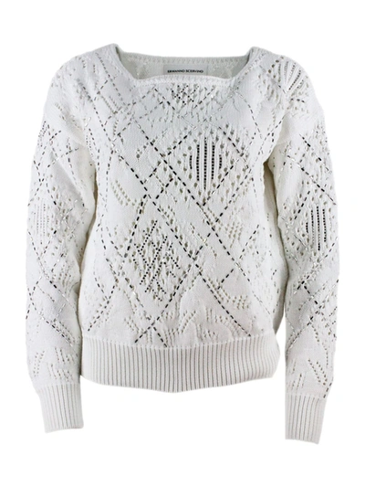 Ermanno Scervino Beads Pullover In White