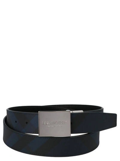 Burberry Reversible Plaque Buckle Belt In Multi