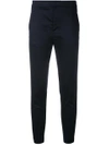 Eleventy Cropped Trousers In Blue