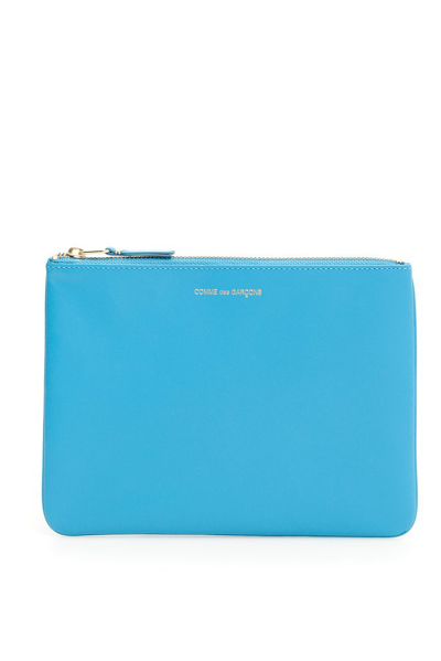 Comme Des Garçons Wallet Classic Group Clutch Bag In Blue