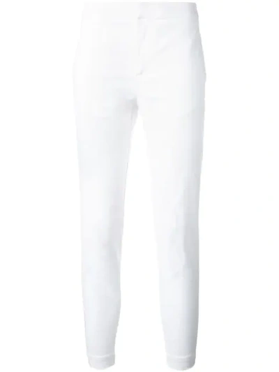 Eleventy Cropped Trousers In White