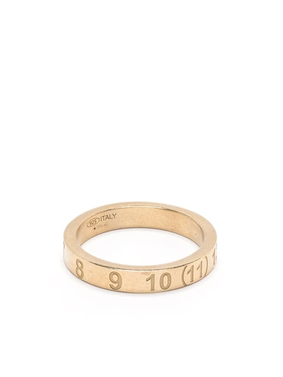 Maison Margiela Goldplated Engraved Logo Ring