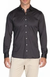 Alton Lane The Zoom Cotton Button-up Shirt In Heathered Black