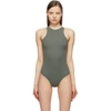 Skims Grey Fits Everybody High Neck Bodysuit In Juniper