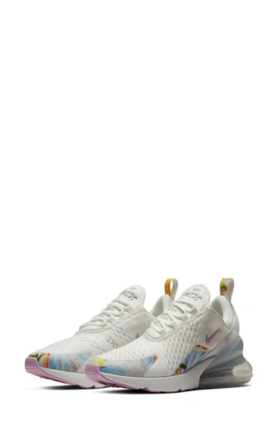 Nike Air Max 270 Sneaker In White/ Black/ Desert Sand