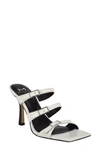 Marc Fisher Ltd Davis Buckle Sandal In White Leather