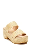 Coconuts By Matisse Ocean Ave Espadrille Platform Slide Sandal In Natural Fabric