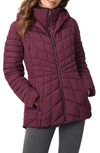 Bernardo Micro Touch Water Resistant Quilted Jacket In Fig