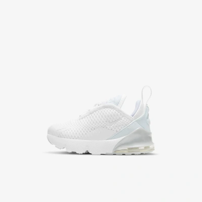 Nike Air Max 270 Baby/toddler Shoes In White/metallic Silver