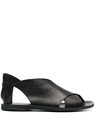 Officine Creative Crossover Flat Sandals In Black